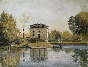 Alfred Sisley Factory on the banks of the Seine. Bougival oil painting reproduction